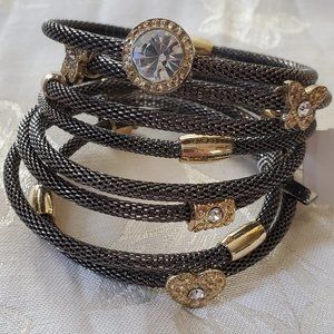 Stacks of Mesh Bracelets